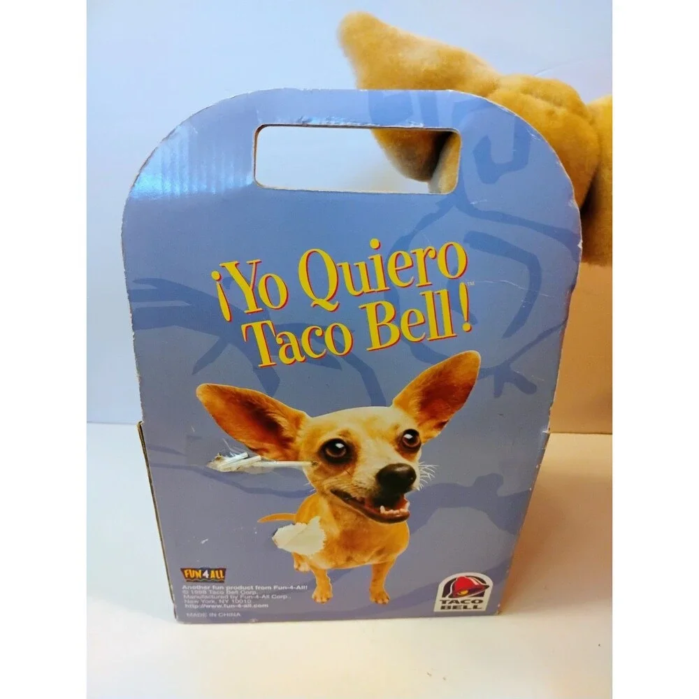 Taco Bell Yo Quiero Taco Bell Chihuahua Plush In Display Box 1998 Purple WORKING